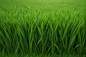 Fototapeta premium a close up of a field of green grass with a green sky in the background