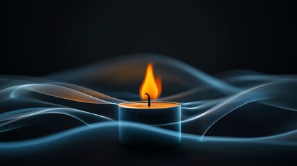 Naklejka premium Abstract fusion of candle flames and cultural symbols, representing heritage, rituals, and the essence of gatherings