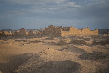 Fototapeta premium Big Buddha Temple in Jiaohe ruins, Turpan, Xinjiang, China
