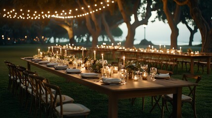 A romantic outdoor gathering in a vineyard