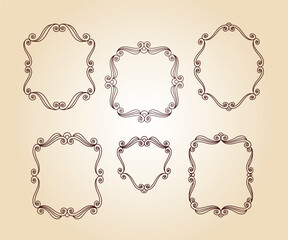3537.eps  set of decorative frames