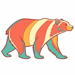 Obraz premium Bear silhouette vector illustration