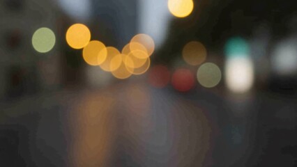 Abstract Blurred City Lights at Night