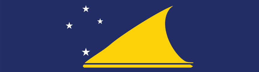 Tokelau flag long banner digital vector illustration