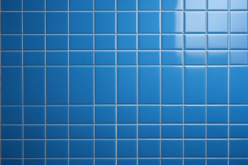 arafed blue tiled wall with a white toilet and a blue tiled floor