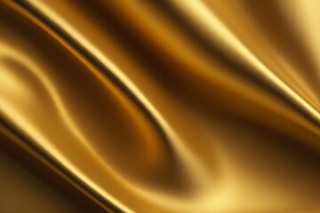 a close up of a gold silk background with a smooth wave