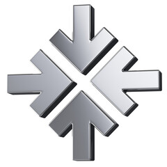 Fototapeta premium Realistic 3D Render Metal Streetwear Arrow