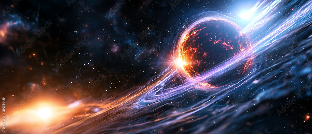 Canvas Prints celestial collision a dazzling cosmic event in the universe's spectacular landscape