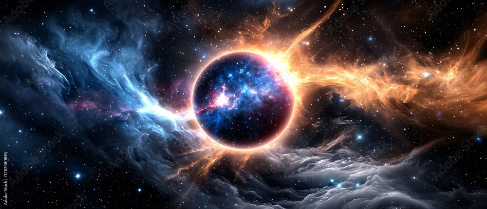 Canvas Prints cosmic collision celestial event in the universe space art galactic environment deep viewpoint infin