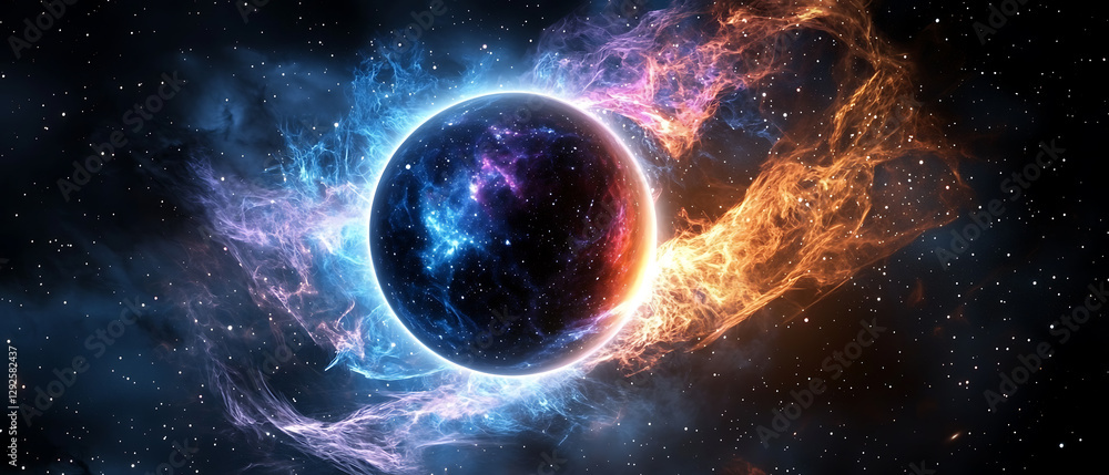 Canvas Prints celestial event cosmic nebula formation outer space digital art vast universe spectacular viewpoint 
