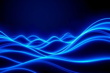 a close up of a blue wave of light on a black background