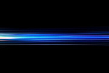 Abstract blue light streaks on black background. Ideal for technology, speed, or futuristic designs.