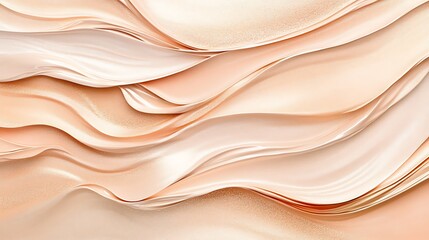 Fototapeta premium Creamy Peach and White Swirls: A Digital Painting of Fluid Texture AI Generated