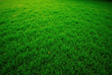 A Lush Green Meadow, Vibrant Texture of a Verdant Lawn, Showing the Richness of Nature's Greenery