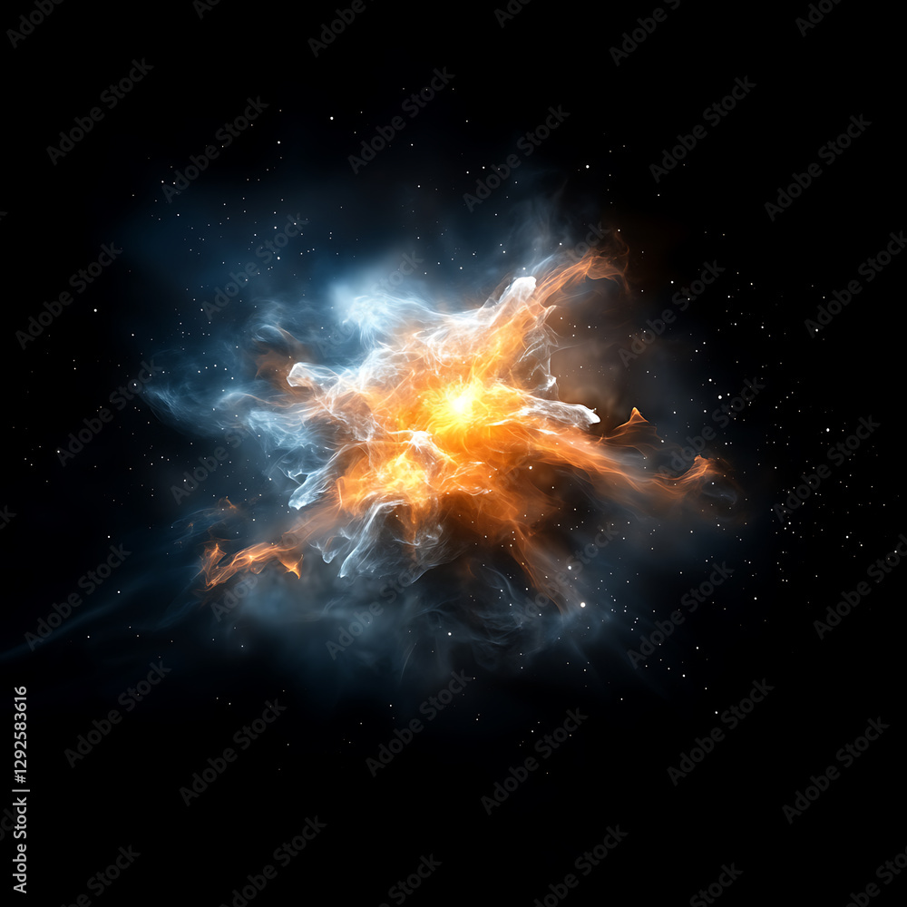 Canvas Prints explosive cosmic nebula formation outer space digital art stellar environment cosmic perspective ast