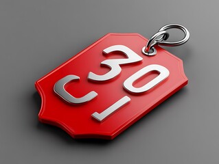 Red Tag, 3D Rendering, Discount, Promotion