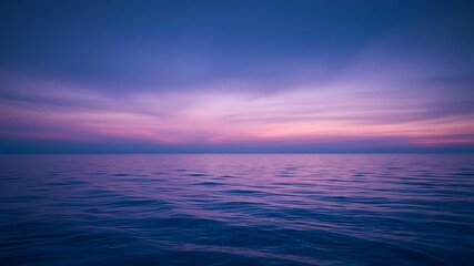 Obraz premium A Tranquil Maritime Scene with Deep Purple and Light Blue Tones, Reflecting the Dusk