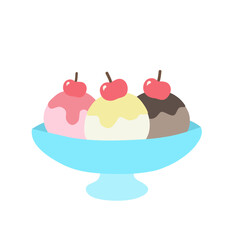 ice cream combo vector illustration 