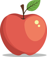 Apple in isolated background vector design, Red Apple Illustration vector design