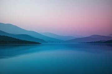 mountains are in the distance with a body of water in the foreground