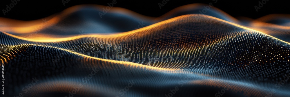 Aufkleber Captivating abstract waves of light and texture create a mesmerizing visual experience at night. Generative AI