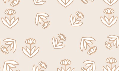 Seamless pattern of tulips for wallpaper, fabric and clothes, elegant and luxurious impression
