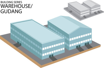simple minimalis  warehouse or gudang model