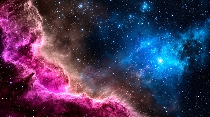 Naklejka premium stellar wonders: a celestial journey through vibrant nebulas