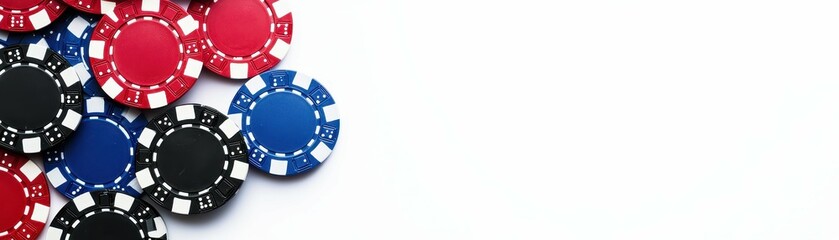 Casino Gaming Chips Red Blue Black Gambling Entertainment Success Risk Chance Variety Excitement Fun