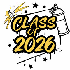 Classic Graduation Typography - Class of 2026 Design