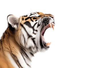 Stunning Wildlife Portrait of a Majestic Tiger: Capturing Its Powerful Presence and Fierce Roar, Celebrating the Raw Beauty of Nature.