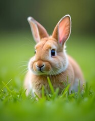 close up photos of rabbit in the grass