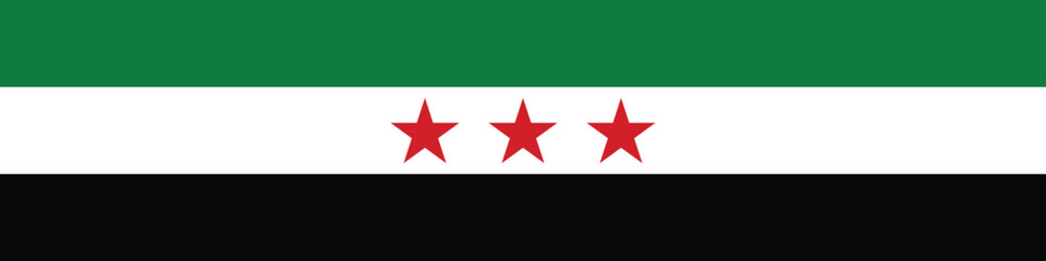 Syria flag long banner digital vector illustration