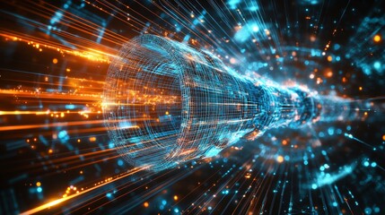 Digital Data Tunnel: Abstract Technology Network