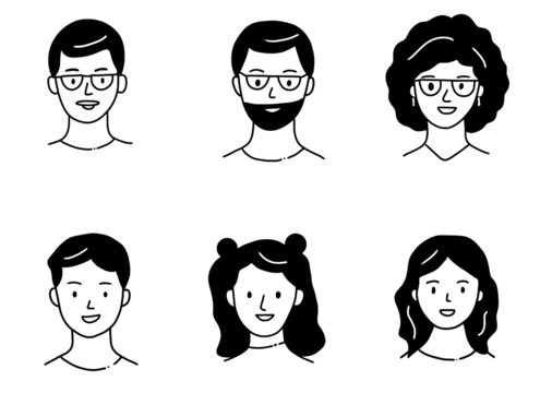 set of avatar icons