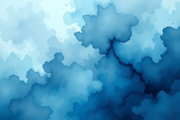 Obraz premium there is a blue and white cloud filled sky with a plane