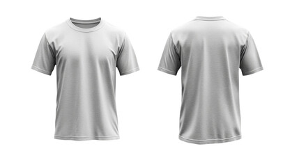 Naklejka premium Plain gray t shirt mockup, front and back view, suitable for design