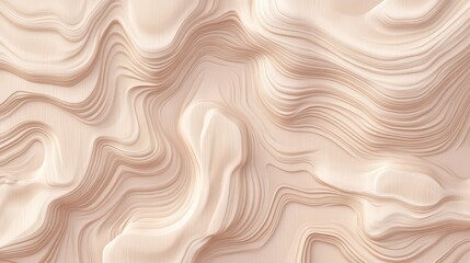 Fototapeta premium Abstract Beige Wavy Layered Texture Design