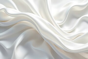 Fototapeta premium a close up of a white fabric with a very large amount of folds