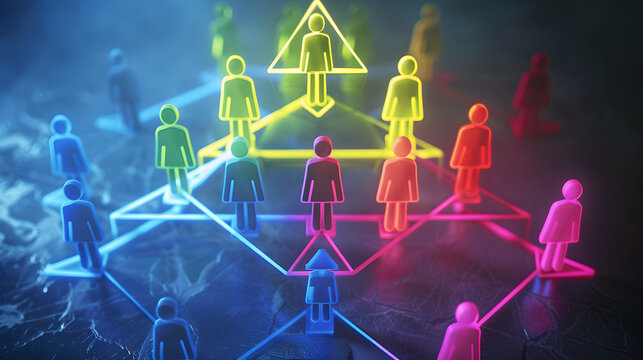Conceptual Illustration of a Pyramid-Shaped Multilevel Marketing Structure