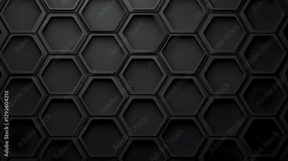 Poster black honeycomb pattern background for modern design projects