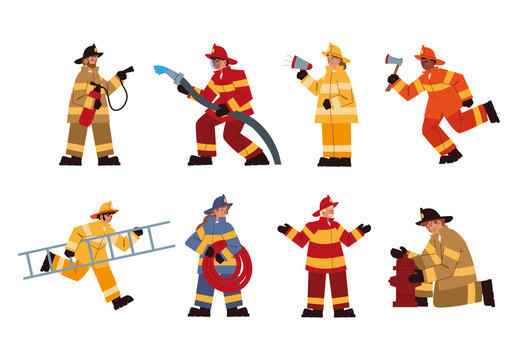 Colorful Brave Firefighter Safety Equipment Set