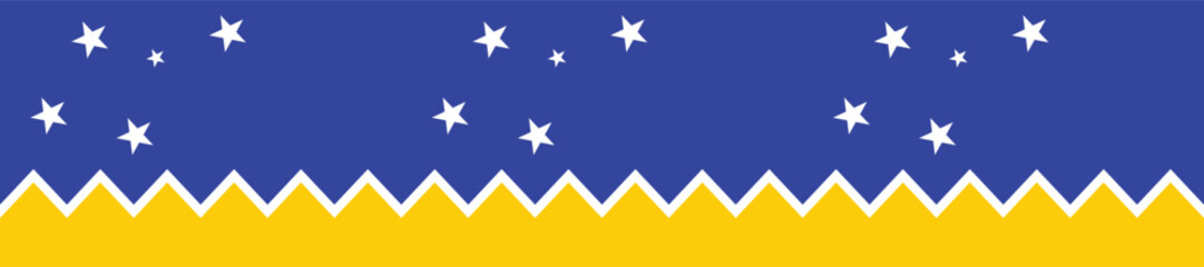 Magellan-chilean Antarctic Region flag long banner digital vector illustration