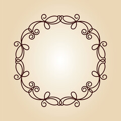 3600.eps vintage frame with floral ornament
