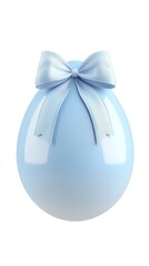 blue Easter egg with bow