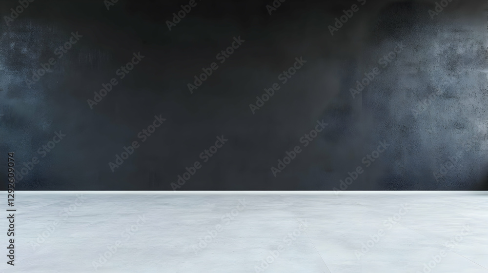 Aufkleber dark gray background with empty floor for studio or display use