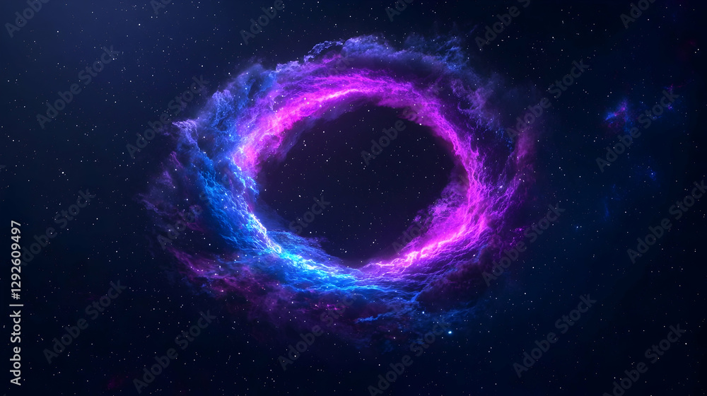 Aufkleber cosmic swirl of colorful nebula in deep space background