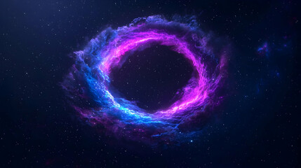 Naklejka premium Cosmic Swirl of Colorful Nebula in Deep Space Background