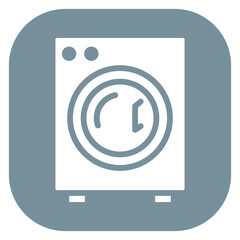 Colorful Glyph Washing Machine Square Icon