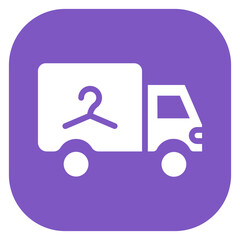 Colorful Glyph Laundry Service Square Icon